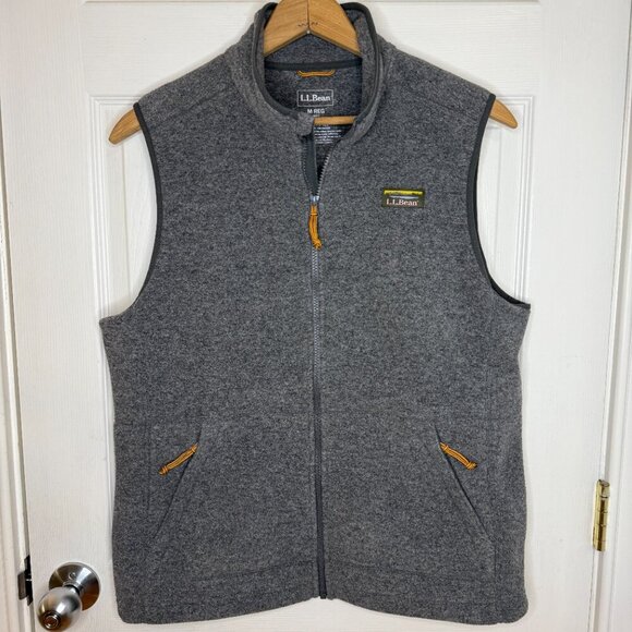 L.L. Bean Mountain Classic Fleece Vest Heather Gray Size Medium Reg - Picture 6 of 6